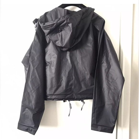 Hunter Original Hero Vinyl Waterproof Cropped Smock Navy Women’s SZ L NWT $180 - Picture 12 of 13